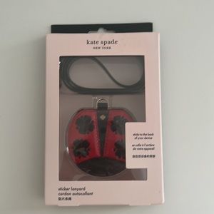NWT: Kate Spade ladybug 🐞 phone sticker and lanyard/key holder